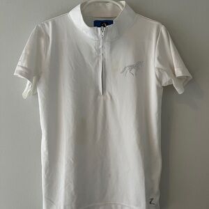 Horze Kids Lena Technical Shirt - Train/Show Combo. White girls polo worn once.